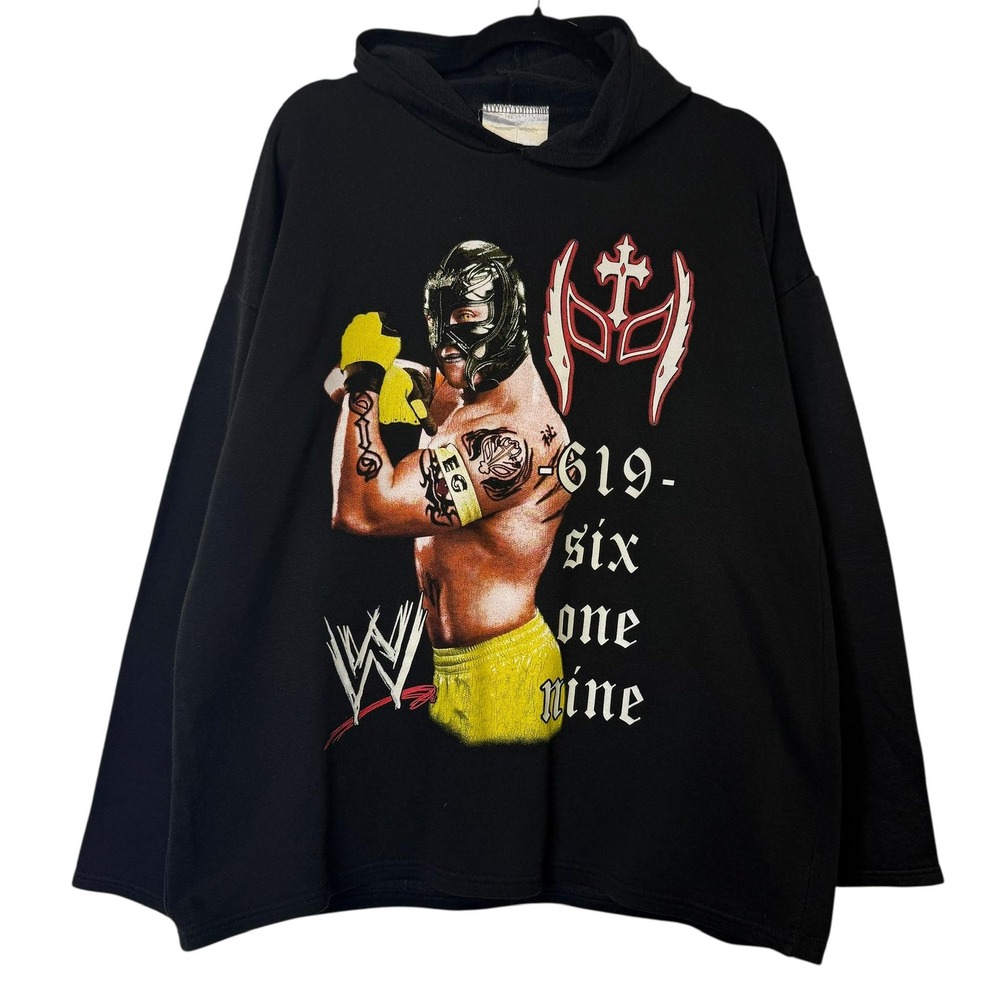 Vintage 90s Rey Mysterio 619 WWF Hoodie Sz XL